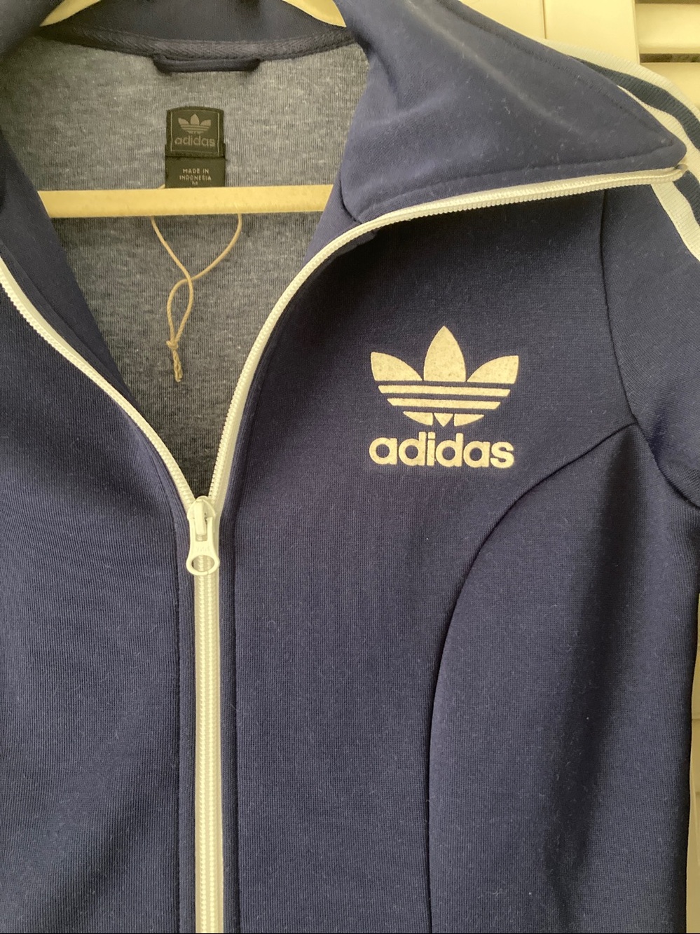 adidas Europa Navy Blue Vintage Y2K Track Zip Dress/Coat 💙 - Picture 2 of 5